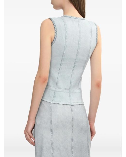 Top de algodón sin mangas Rag & Bone de color Blue