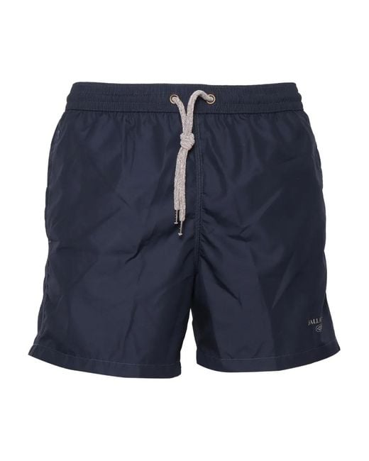 Ballantyne Blue Drawstring Swim Shorts for men