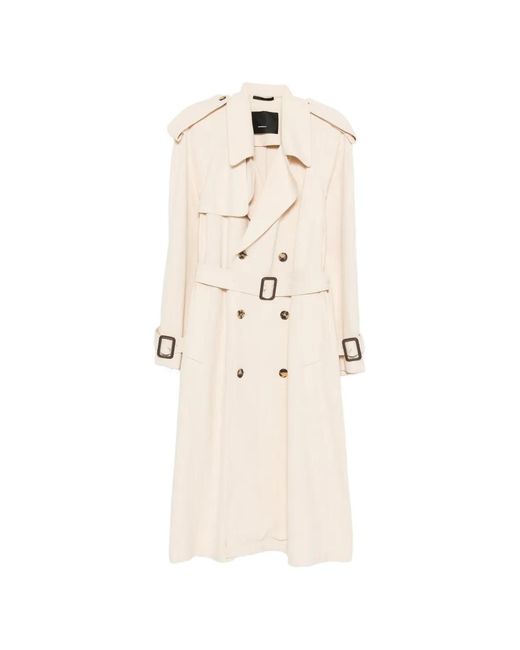 Wardrobe NYC White Trench Ceinturé À Boutonnière