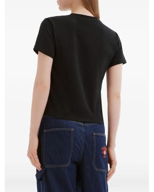 Chocoolate Black T-Shirt À Logo Brodé