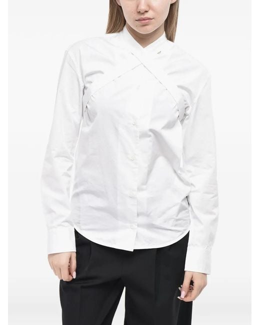 Off-White c/o Virgil Abloh White Crossbelt Poplin Blouse