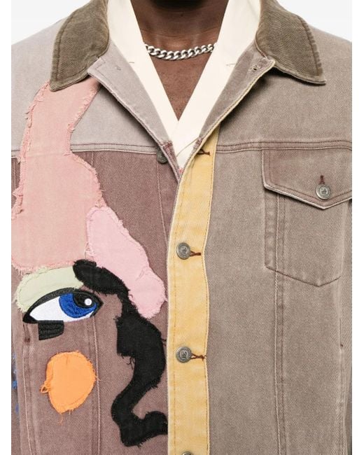 Giacca Con Design Patchwork di Kidsuper in Brown da Uomo
