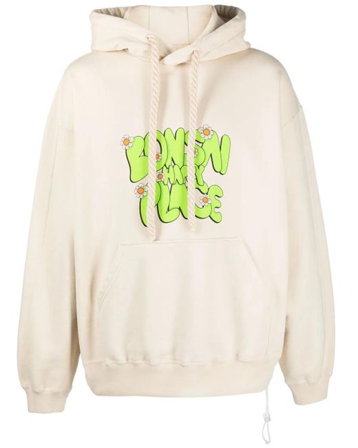 Bonsai Natural Logo-Print Cotton Hoodie for men