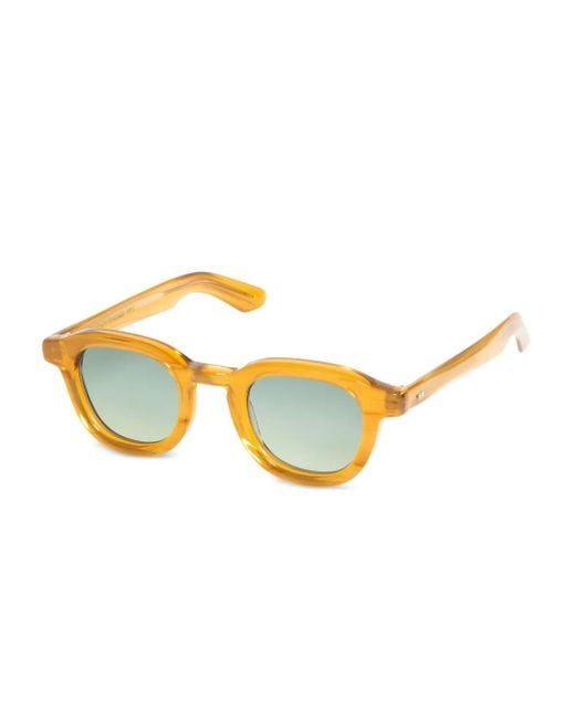 Moscot Yellow Dahven Round-Frame Sunglasses