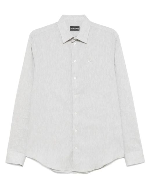 メンズ Emporio Armani ロゴ シャツ White