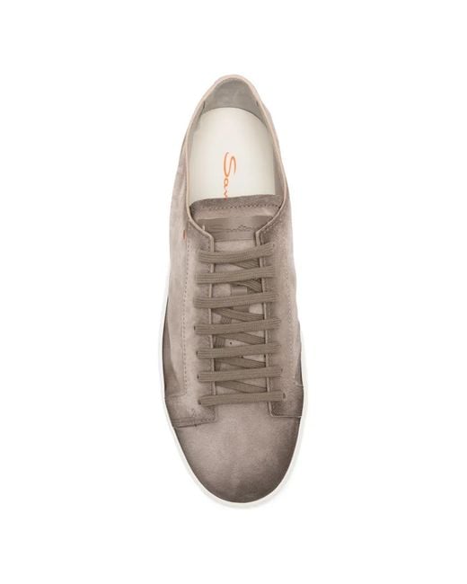 Santoni White Baskets À Lacets for men