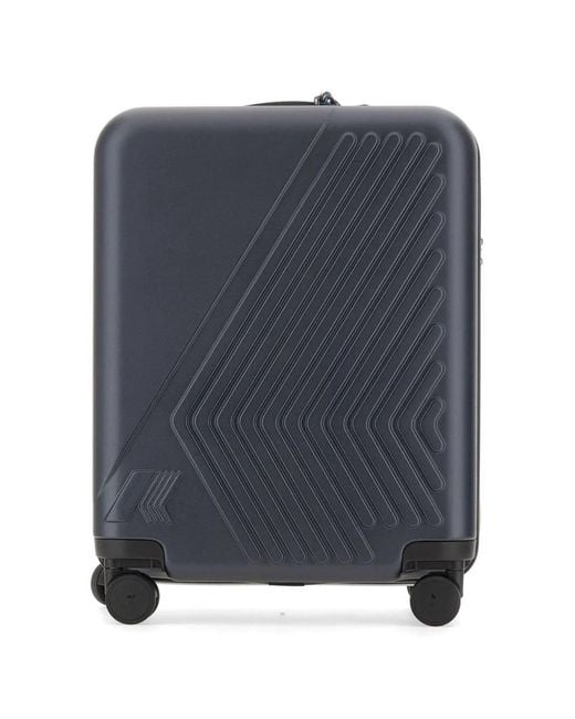 K-Way Blue Logo Pattern Luggage for men