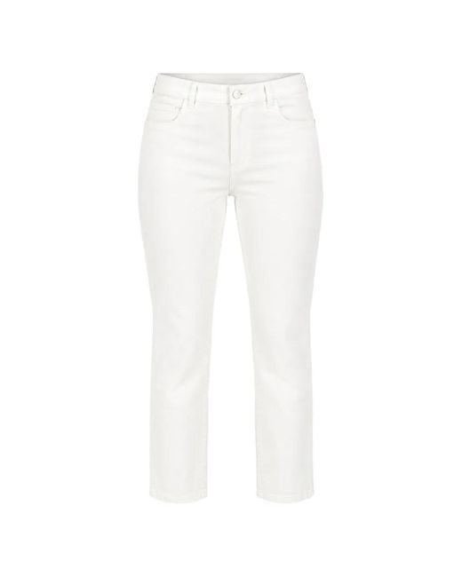 Emme White Marella Logo-Patch Jeans