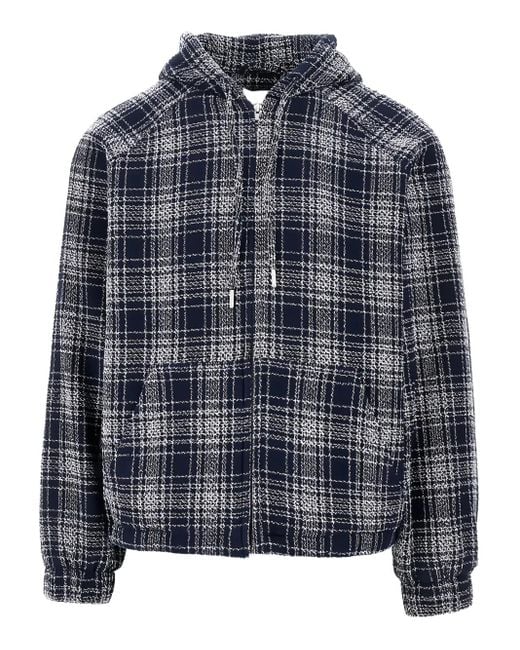 Arte' Blue Zip-Up Bomber Jacket for men