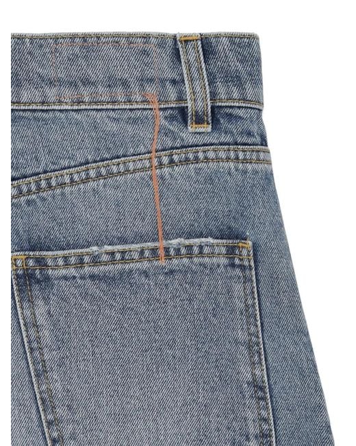 Fortela Blue Minijupe En Jean À Bords Francs