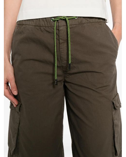 Herno Green Drawstring-Fastening Cargo Shorts