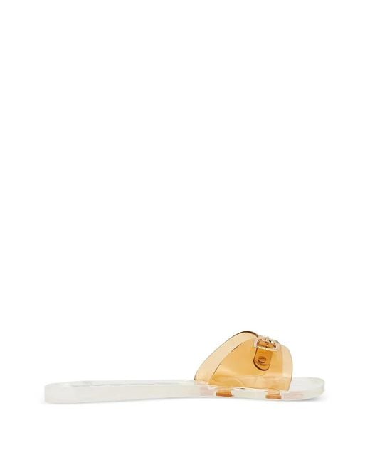 Ancient Greek Sandals Metallic Filia Jelly Buckle-Detail Slides