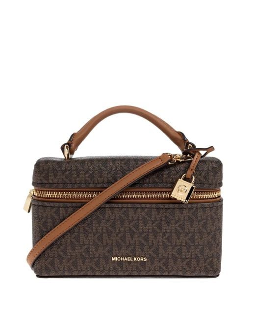 MICHAEL Michael Kors Brown Extra-Small Jana Monogram-Logo Crossbody Bag