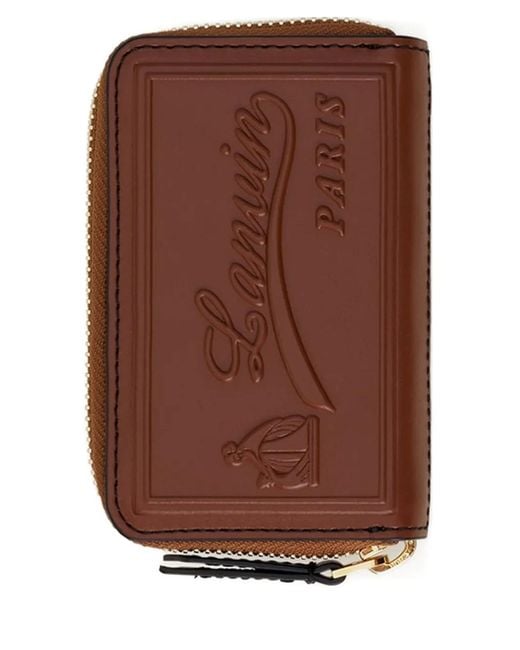 Lanvin Brown Zip Wallet