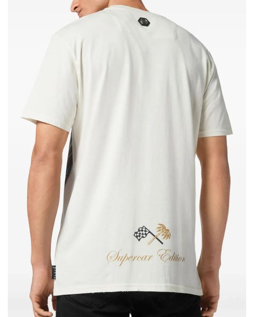 Philipp Plein Gray Racing Club T-Shirt for men