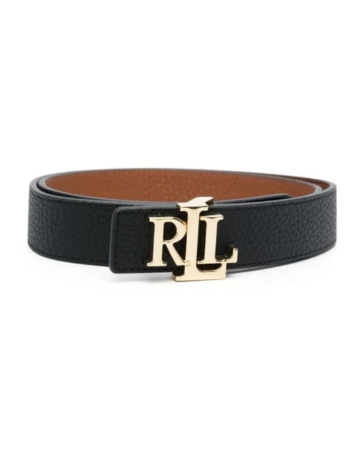 Ralph Lauren Black Rev Lrl 30" Belt Medium