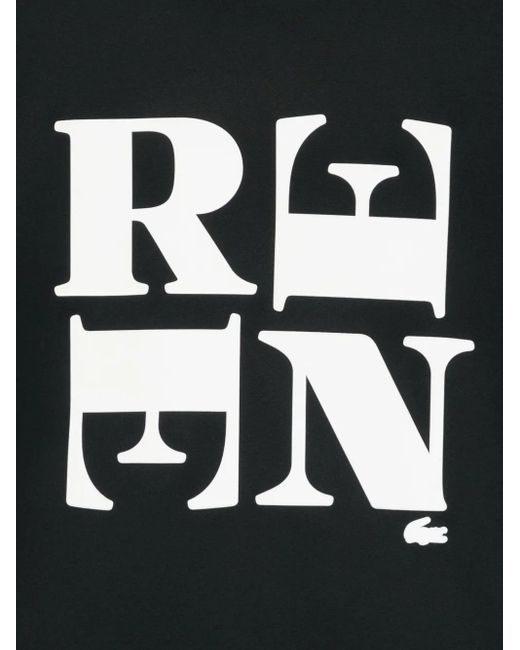 Lacoste Black Graphic-Print T-Shirt for men