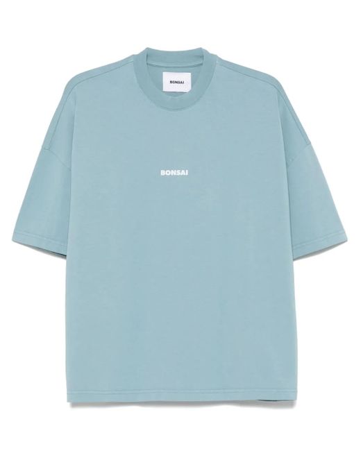 メンズ Bonsai ロゴ Tシャツ Blue