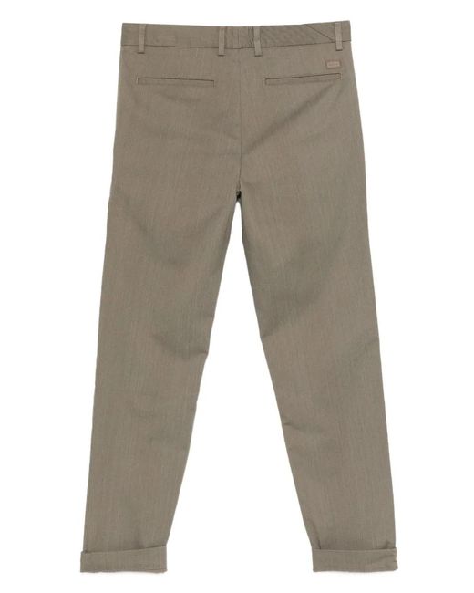 Boss Gray Cuffed Trousers for men