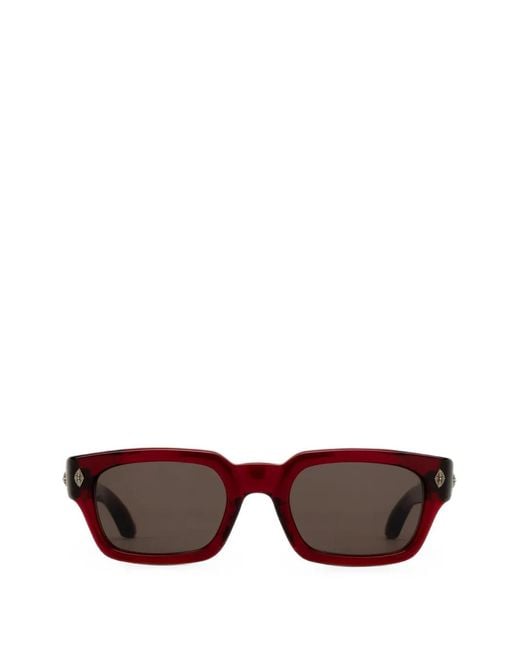 Chrome Hearts Brown Lunettes De Soleil Miscellanus À Monture Rectangulaire