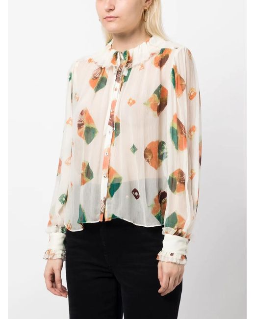 Ulla Johnson Natural Pippa Silk Blouse