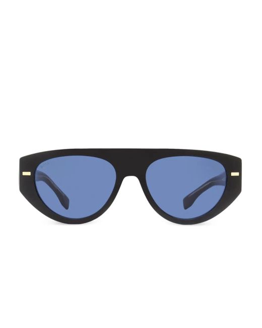 Gafas de sol con montura estilo piloto Boss de hombre de color Blue