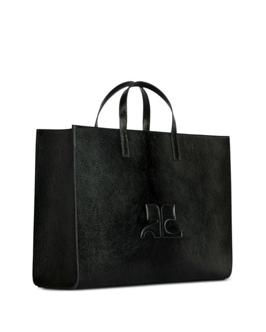 Courreges Black Heritage Tote Bag