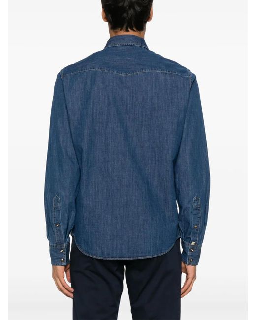 Jacob Cohen Blue Denim Shirt for men