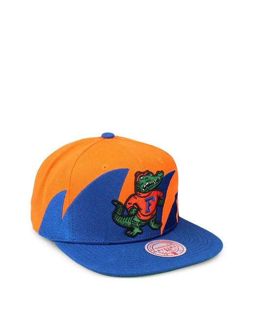 Mitchell & Ness Blue Ncaa Sharktooth Snapback Cap for men