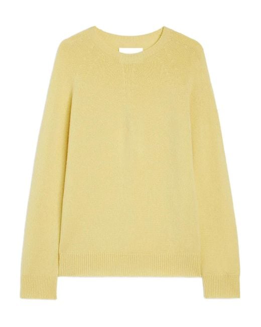 Pull En Cachemire Mélangé À Col Rond Jil Sander pour homme en coloris Yellow