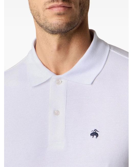 Brooks Brothers Poloshirt Aus Piqué in White für Herren