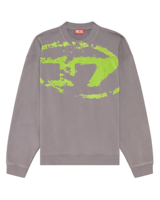 DIESEL Gray S-boxt-n5 Cotton Sweatshirt for men