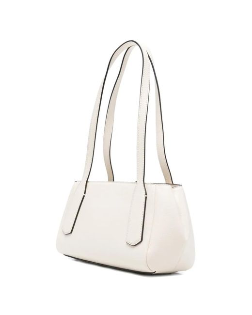 Guess Brooke Charm-Pendant Shoulder Bag in White | Lyst display picture 1