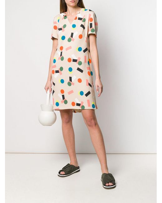 patterned shift dress