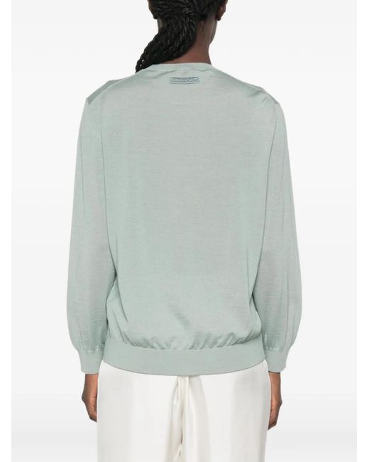 Fabiana Filippi Green Crew-Neck Jumper