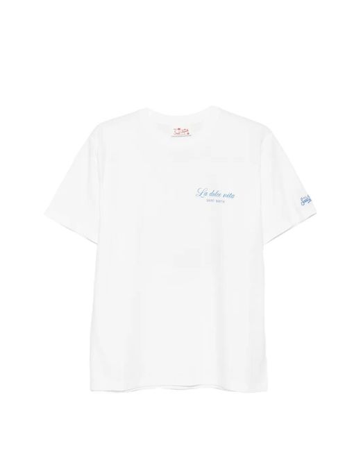 Mc2 Saint Barth White Portland Print T-Shirt for men