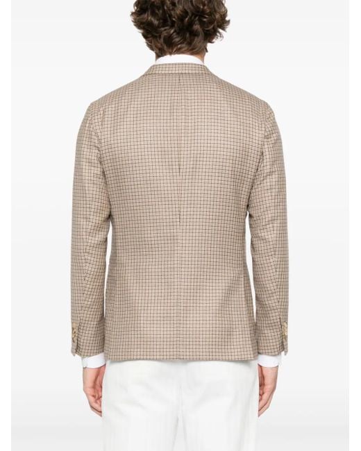 Blazer A Cuadros Boglioli de hombre de color Natural
