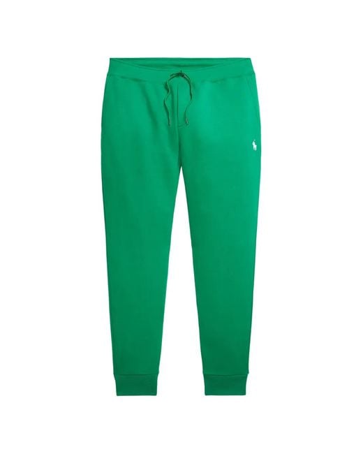Polo Ralph Lauren Green Logo-Embroidered Drawstring-Waist Track Pants for men
