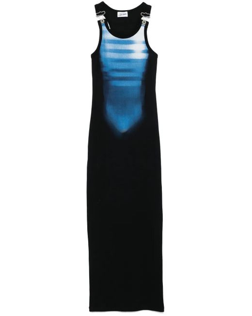 Jean Paul Gaultier プリント マキシドレス Blue