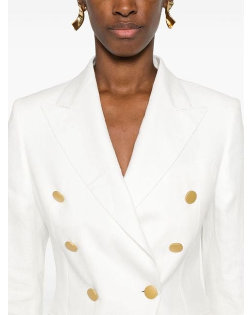 Alicya double-breasted suit Tagliatore de color White
