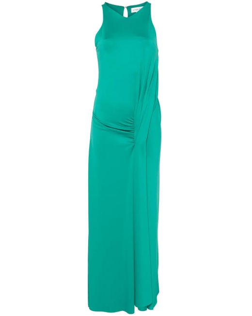 Victoria Beckham ドレープ マキシドレス Green