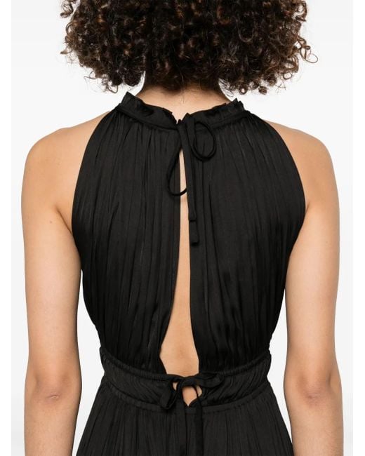 Maje Black Pleated Jumpsuit