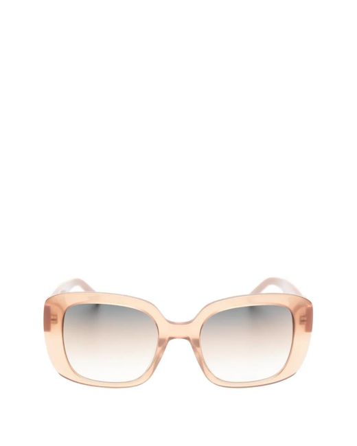 Boss Natural Logo-Plaque Square-Frame Sunglasses