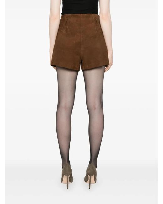 Frankie Shop Brown Lise Shorts