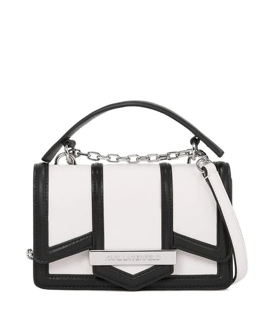 Karl Lagerfeld White K/Nova Small Crossbody Bag