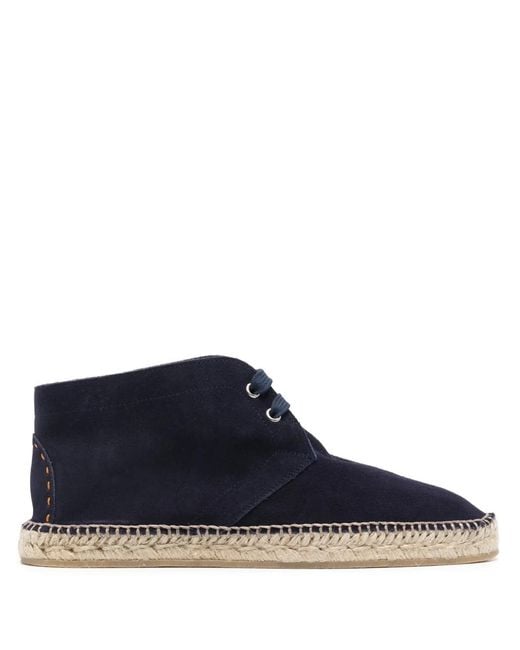 Scarosso Blue Mojave Suede Espadrilles for men