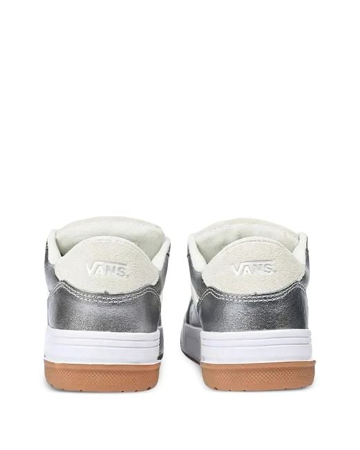Vans White Hylane Lace-Up Suede Sneakers