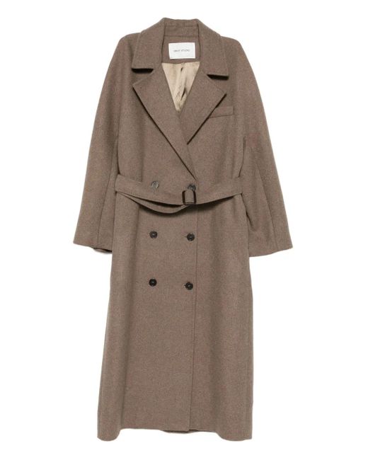 Mark Kenly Domino Tan Jas Met Dubbele Rij Knopen in het Brown