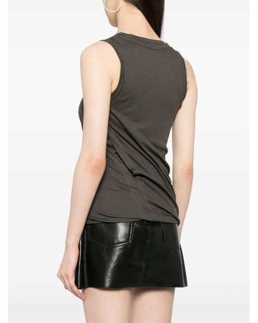 Helmut Lang Gray Scoop-Neck Tank Top