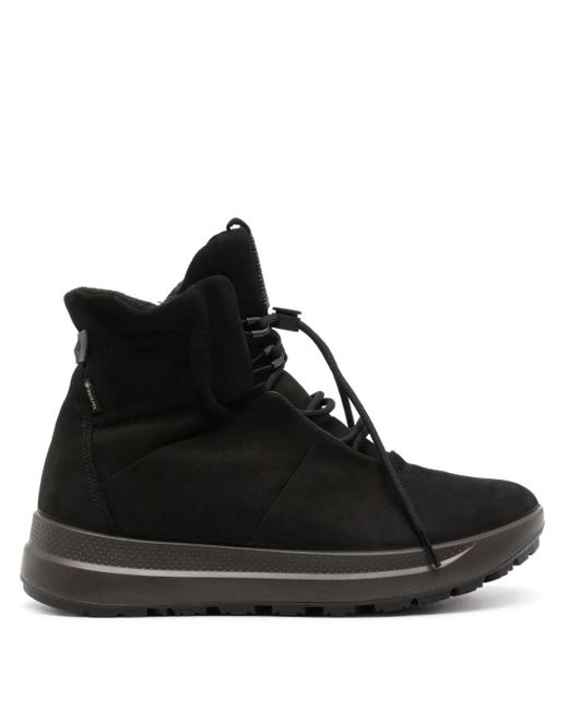 Ecco Black Solice Drawstring Suede Boots